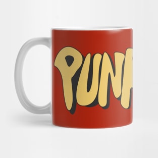 Yellow Punk Text Mug